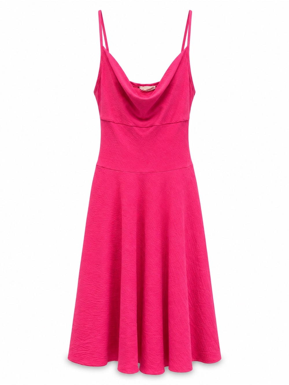 See You Monday Hot Pink Cowl Neck Mini Dress | Size Medium